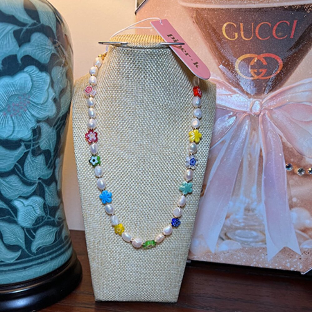 Piper-K Freshwater Pearl & Glass Bead NWT